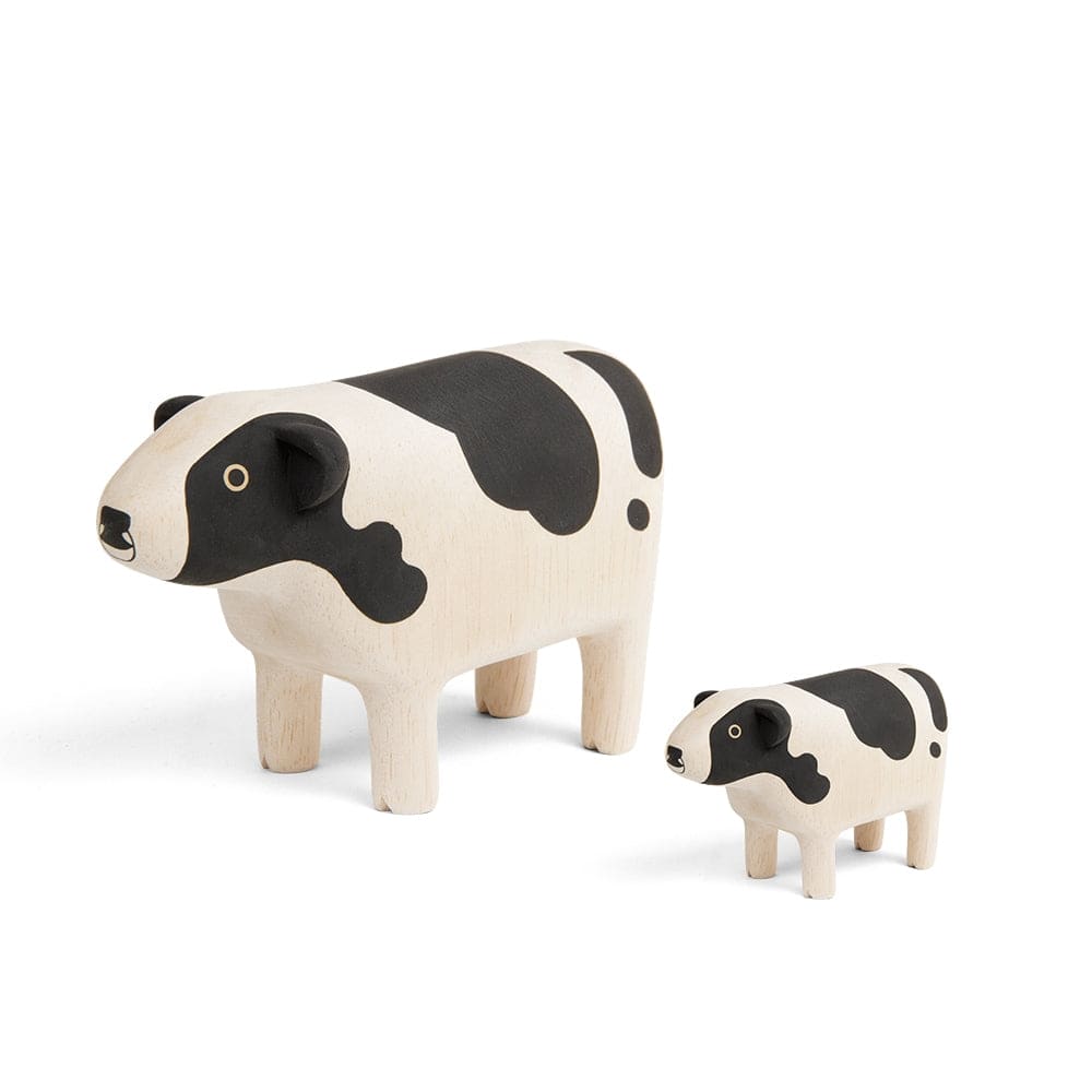 Figurine en bois grande taille - Vache - FIGURINES EN BOIS