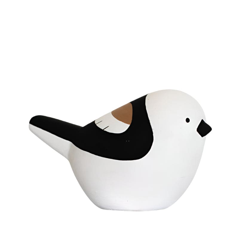 Figurine en bois - Mésange à longue queue - FIGURINES EN BOIS