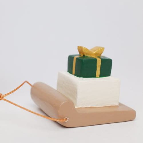 Figurine en bois Noël - Lapin avec cadeau de Noël - FIGURINES EN BOIS