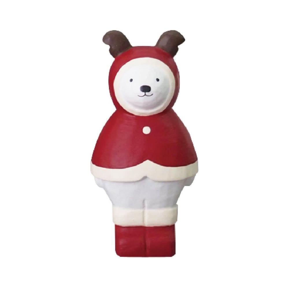 Figurine en bois Noël - Ours polaire déguisé en renne - FIGURINES EN BOIS