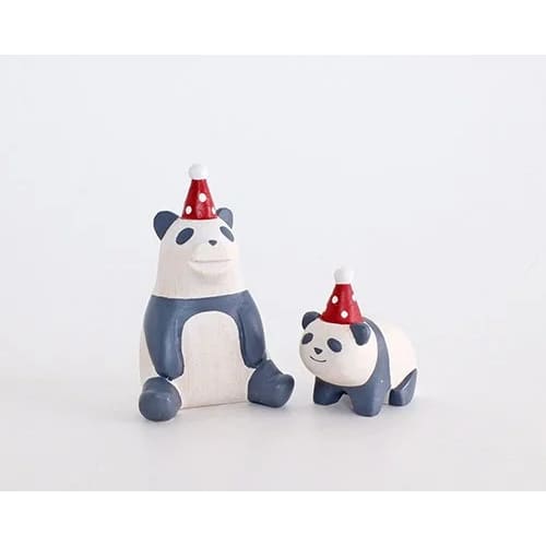 Figurine en Bois - Noël Pole pole - Panda adulte - FIGURINES EN BOIS