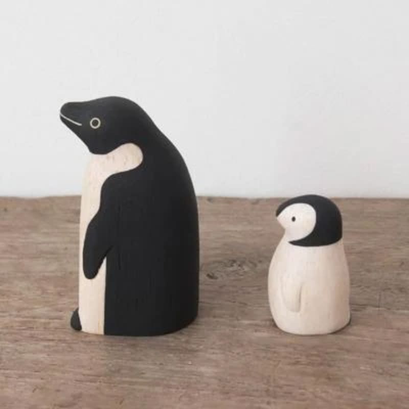 Figurine en bois Oyako - Bébé pingouin - Wodden Animal