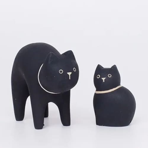 Figurine en bois Oyako - Chaton noir - FIGURINES EN BOIS