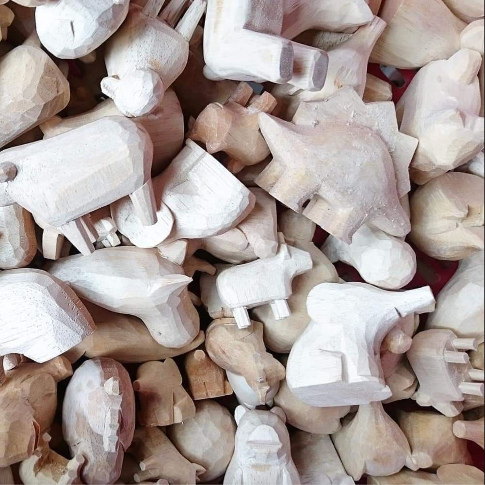 Figurine en bois Oyako - Eléphanteau - Wodden Animal