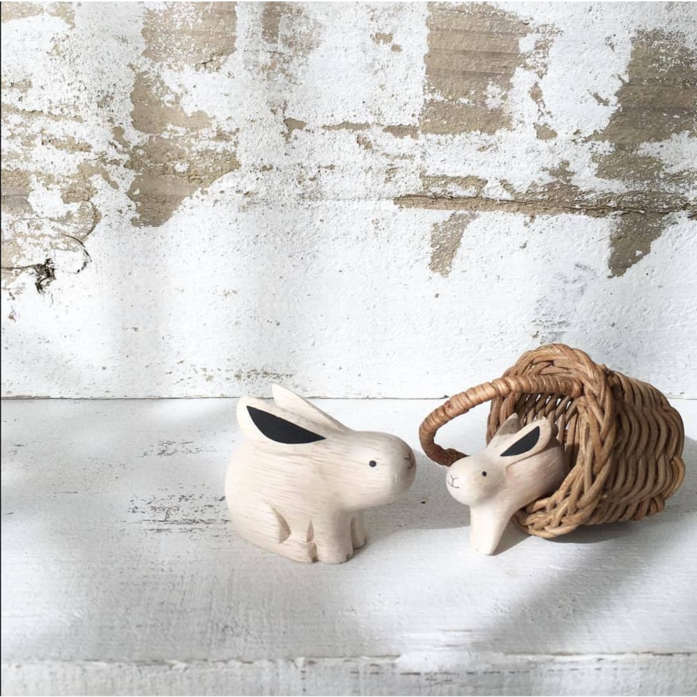 Parent Rabbit Wooden Figurine, T-LAB Polepole