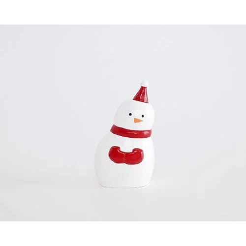 Figurine en bois série de Noël ’se blottir’ - Bonhomme de Neige - FIGURINES EN BOIS