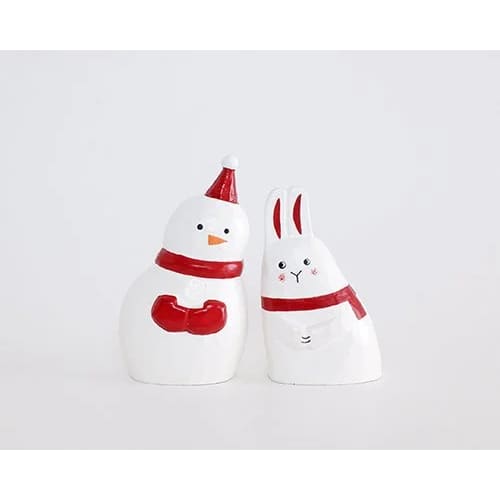 Figurine en bois série de Noël ’se blottir’ - Lapin - FIGURINES EN BOIS