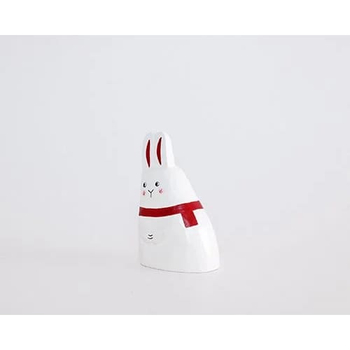 Figurine en bois série de Noël ’se blottir’ - Lapin - FIGURINES EN BOIS