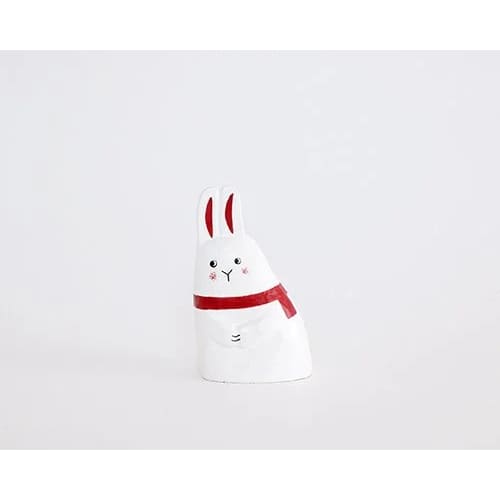 Figurine en bois série de Noël ’se blottir’ - Lapin - FIGURINES EN BOIS