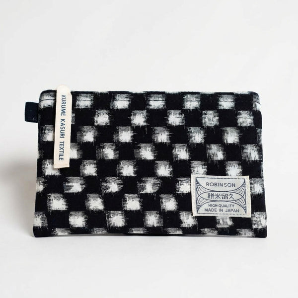 Pouch M Check Navy/White