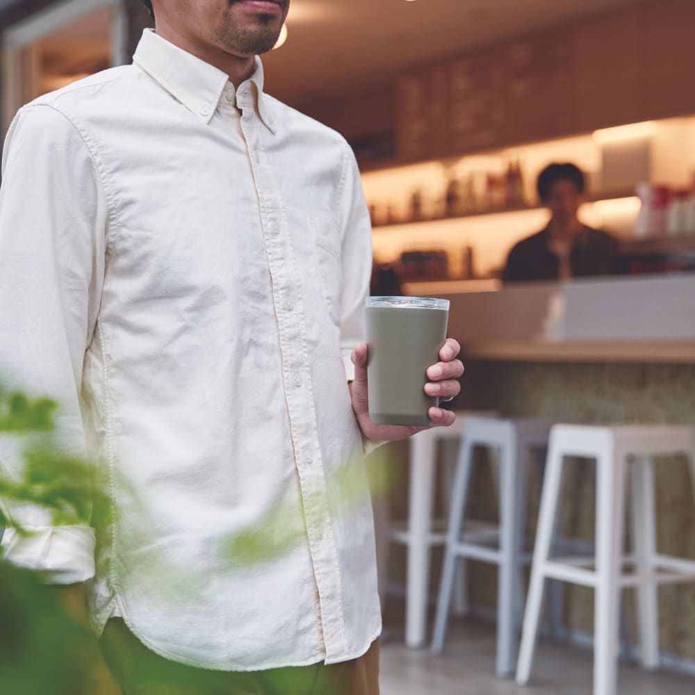 Gobelet isotherme avec couvercle KINTO TO GO TUMBLER 240ml Blanc - Tumbler