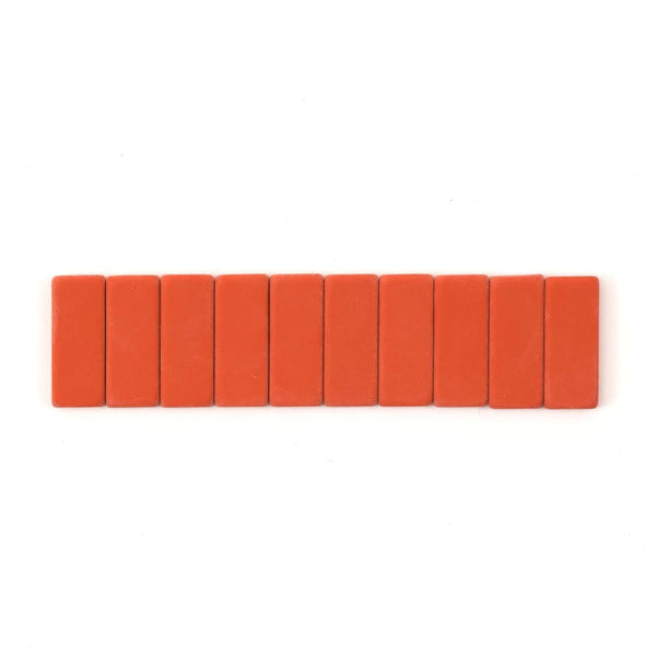 Ersatzradiergummis - Rot - (Packung mit 10)