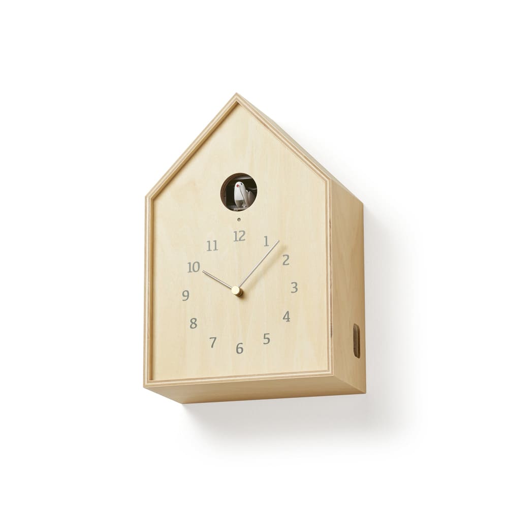 Horloge murale - Birdhouse - Bois naturel - HORLOGE MURALE