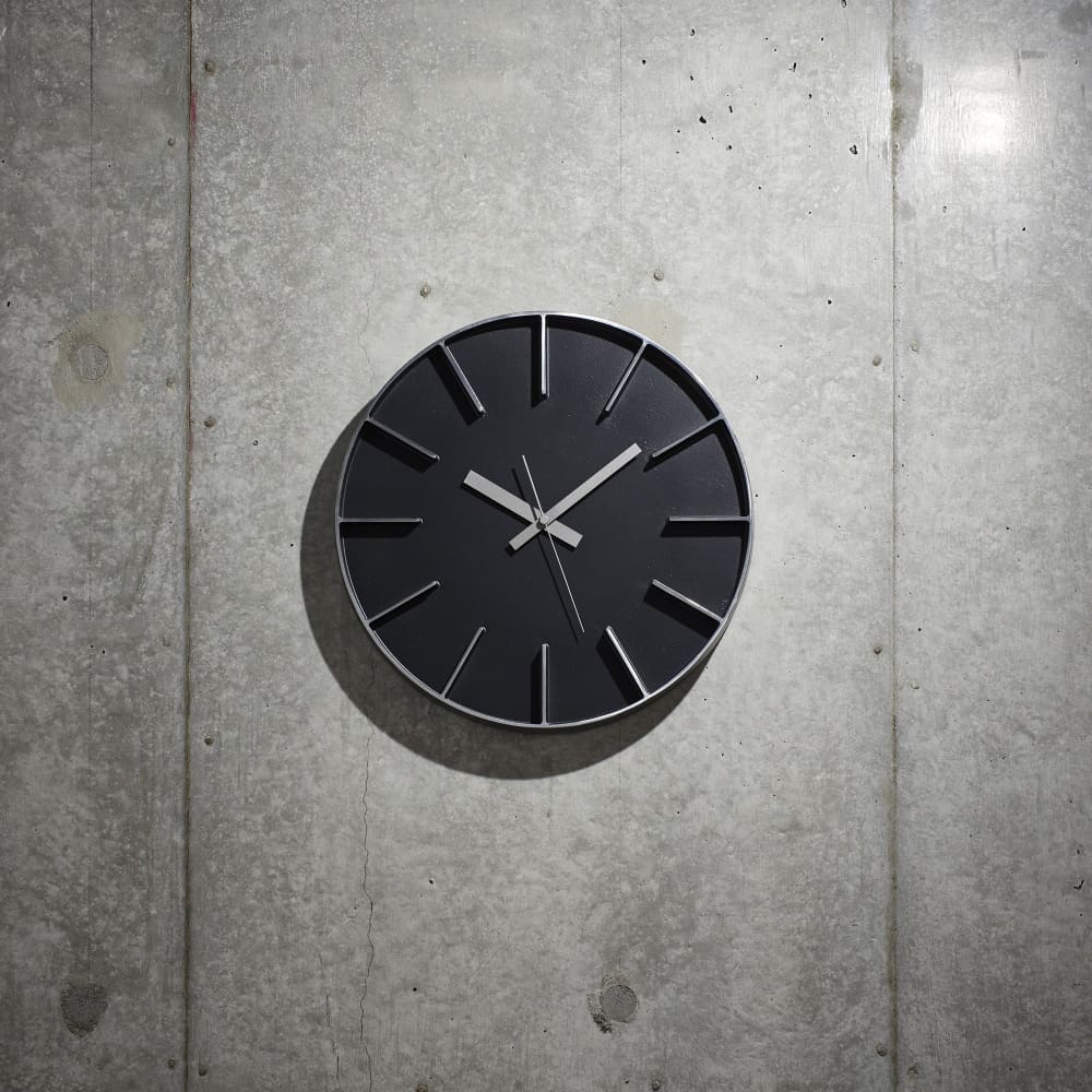 Wall clock Lemnos, Edge Aluminium, Black
