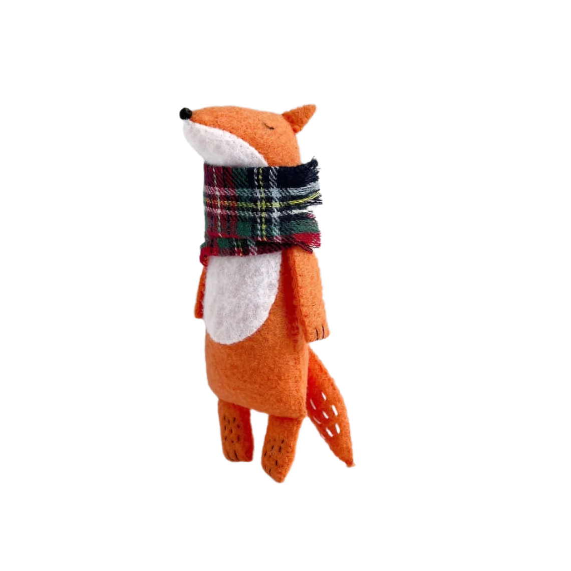 Peluche - Renard avec écharpe en tartan