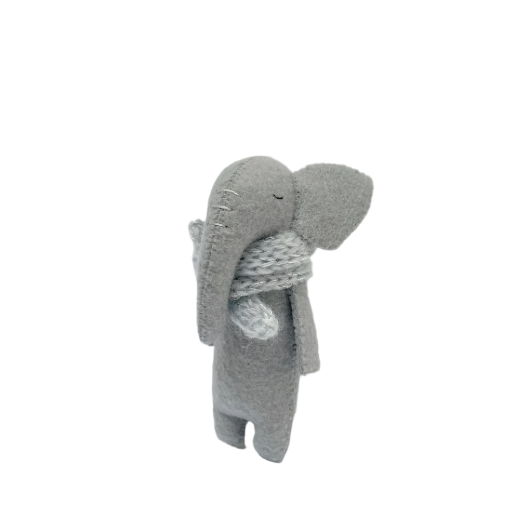 Peluche - Elephant avec écharpe grise