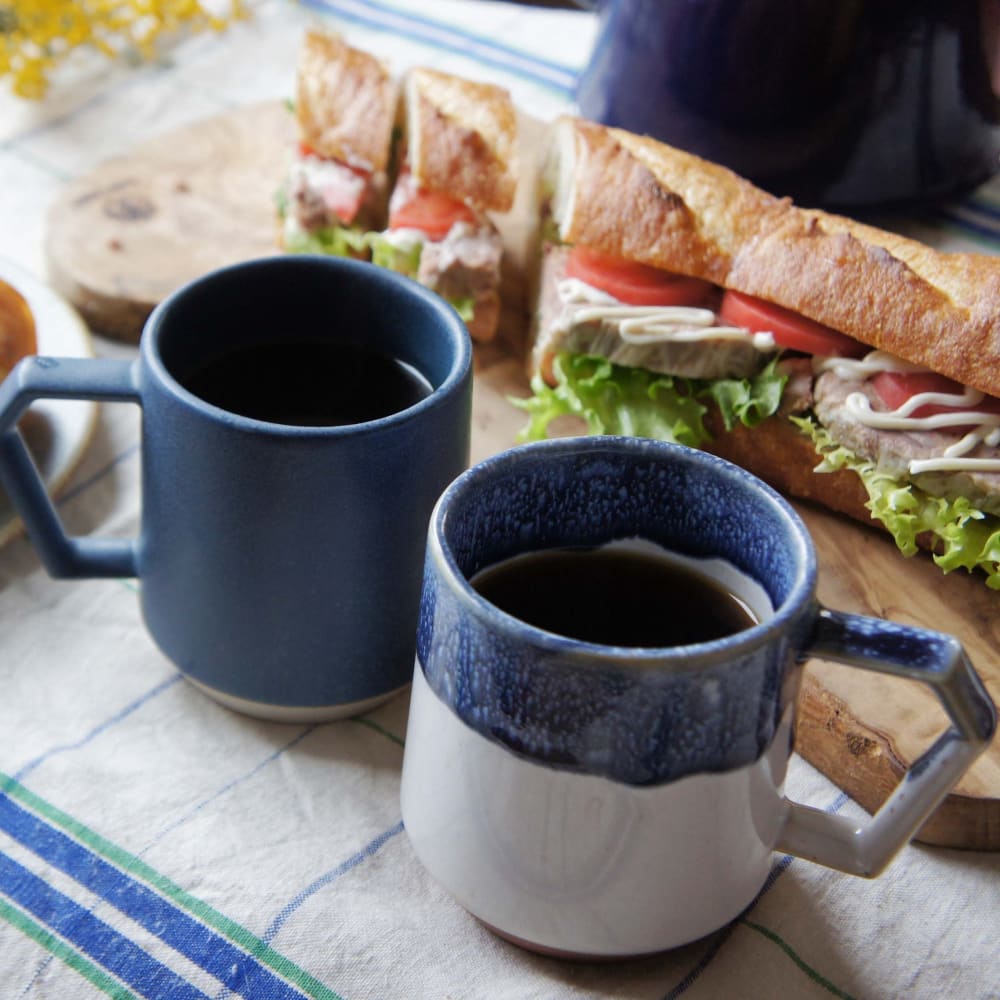 Mug - Drop - Blanc & Navy - VAISSELLE