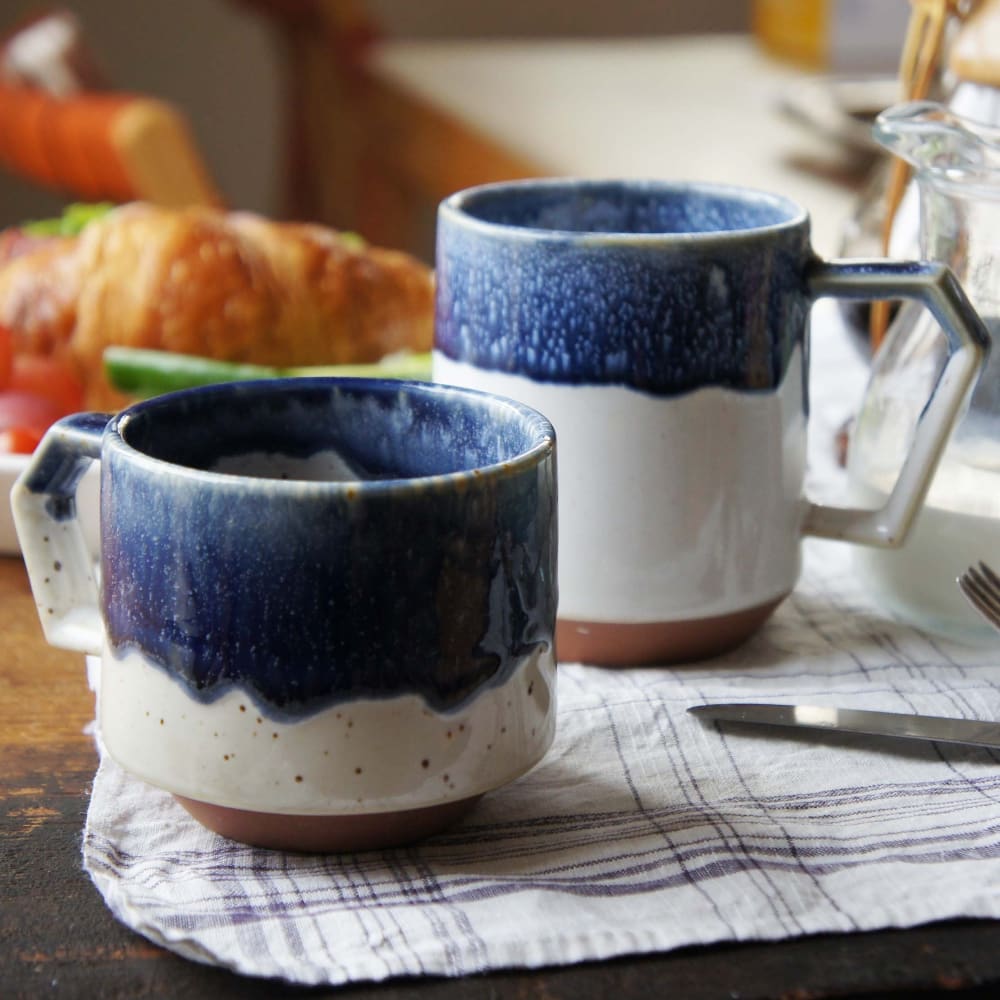 Mug - Drop - Blanc & Navy - VAISSELLE