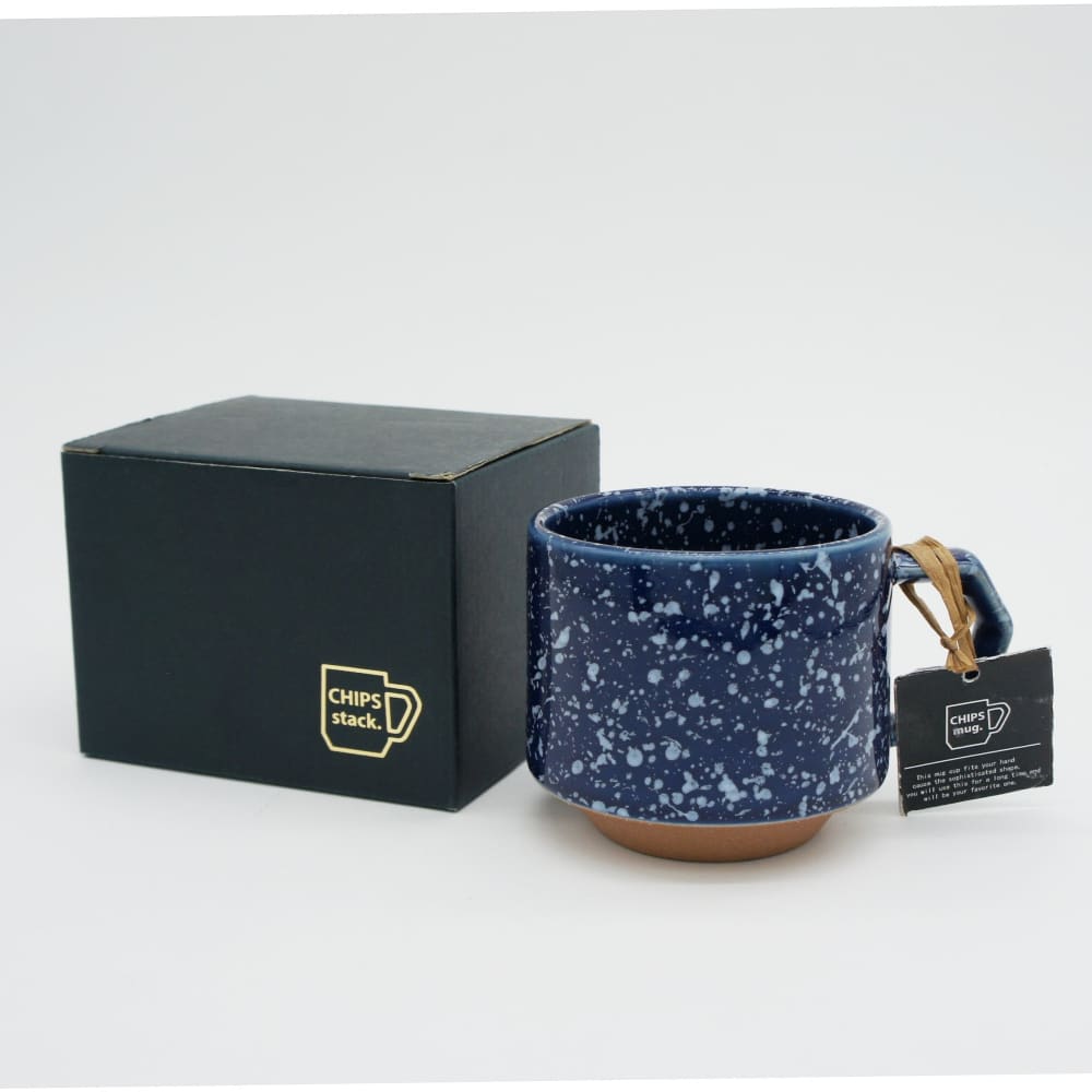 Mug empilable - Splash - Navy & Blanc - VAISSELLE