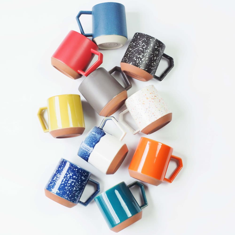 Mug - Splash - Blanc & Orange - VAISSELLE