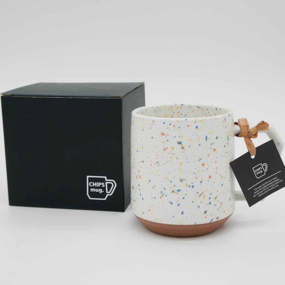 Mug - Splash - Blanc & Orange - VAISSELLE