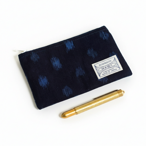S Polka Dot Navy/Blue Pouch