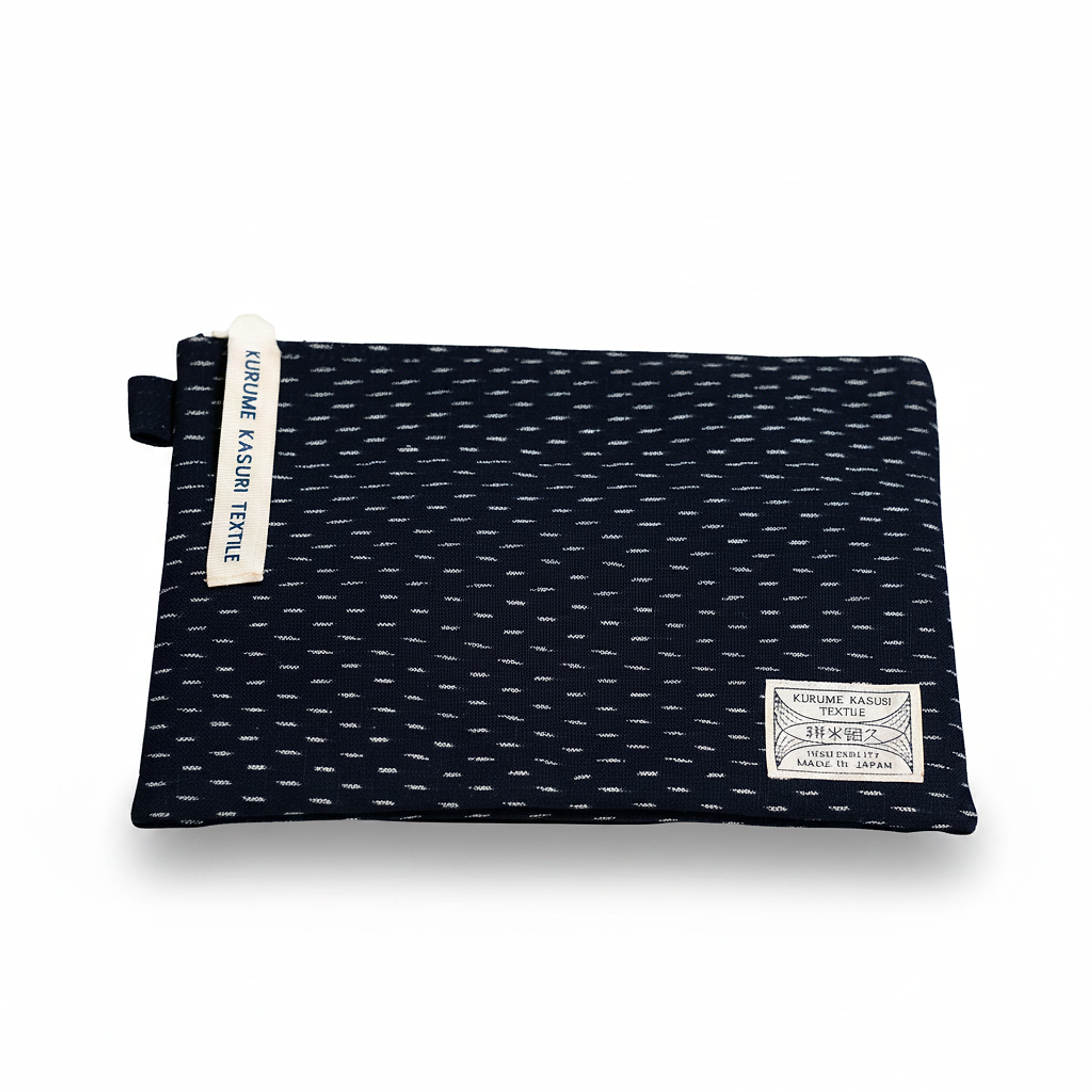 Pouch M Small dots Blue/White