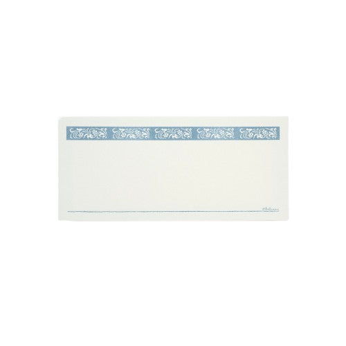 Papier de correspondance motif floral Bleu gris