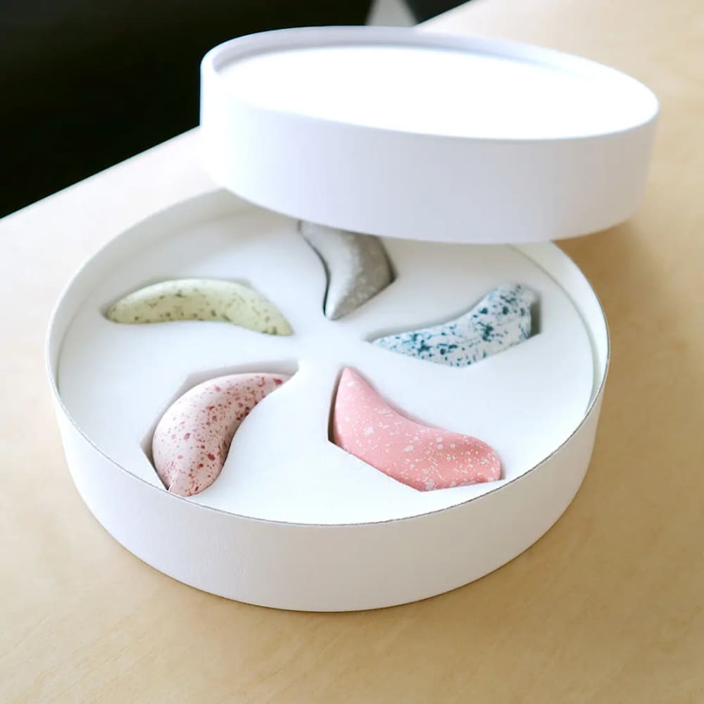 Repose-baguettes - Galets oiseaux - Lot de 5 (jaune blanc gris rouge rose) - VAISSELLE