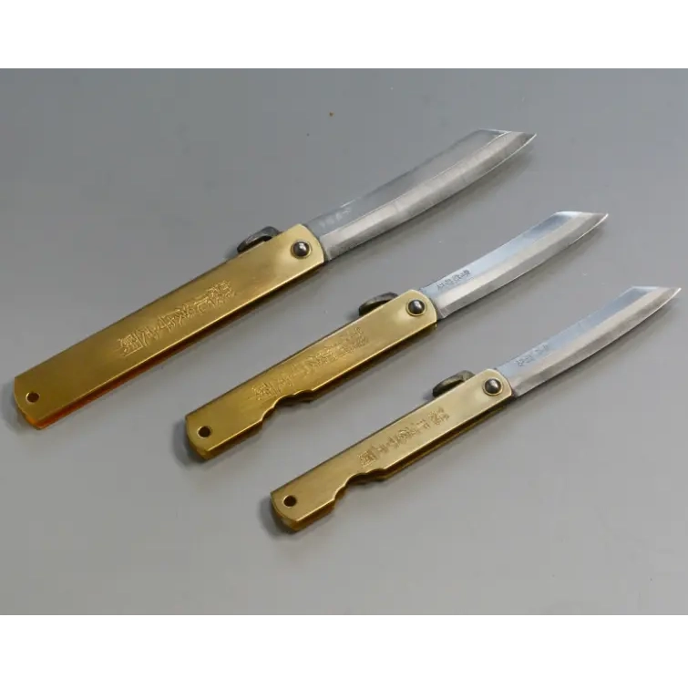 Folding knife - Brass finish - S