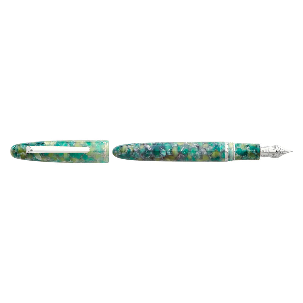 Stylo Plume à Bordure Palladium - Sea Glass Collection Oversize