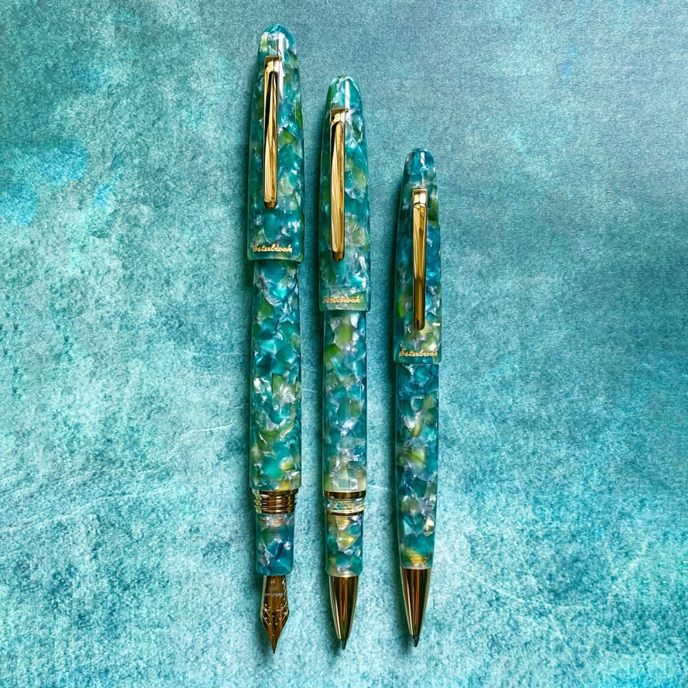 Stylo Plume à Bordure Palladium - Sea Glass Collection Oversize - STYLOS PLUMES