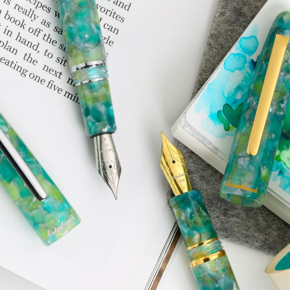 Stylo Plume à Bordure Palladium - Sea Glass Collection Oversize - STYLOS PLUMES