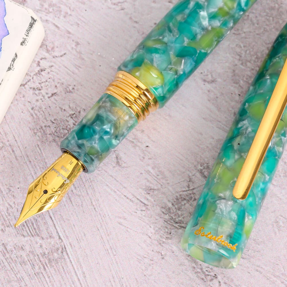 Stylo Plume à Bordure Palladium - Sea Glass Collection Oversize - STYLOS PLUMES