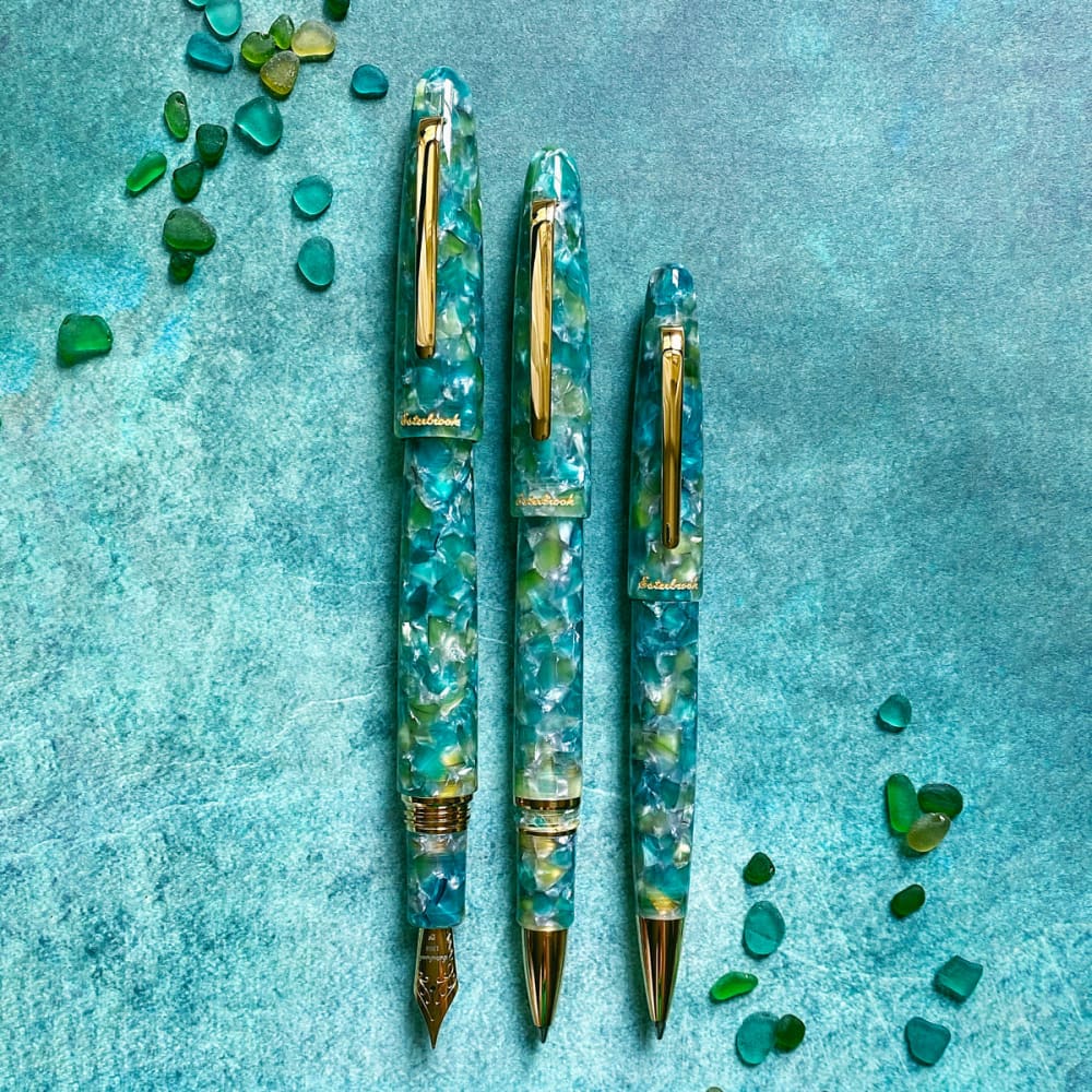 Stylo Plume à Bordure Palladium - Sea Glass Collection Oversize - STYLOS PLUMES