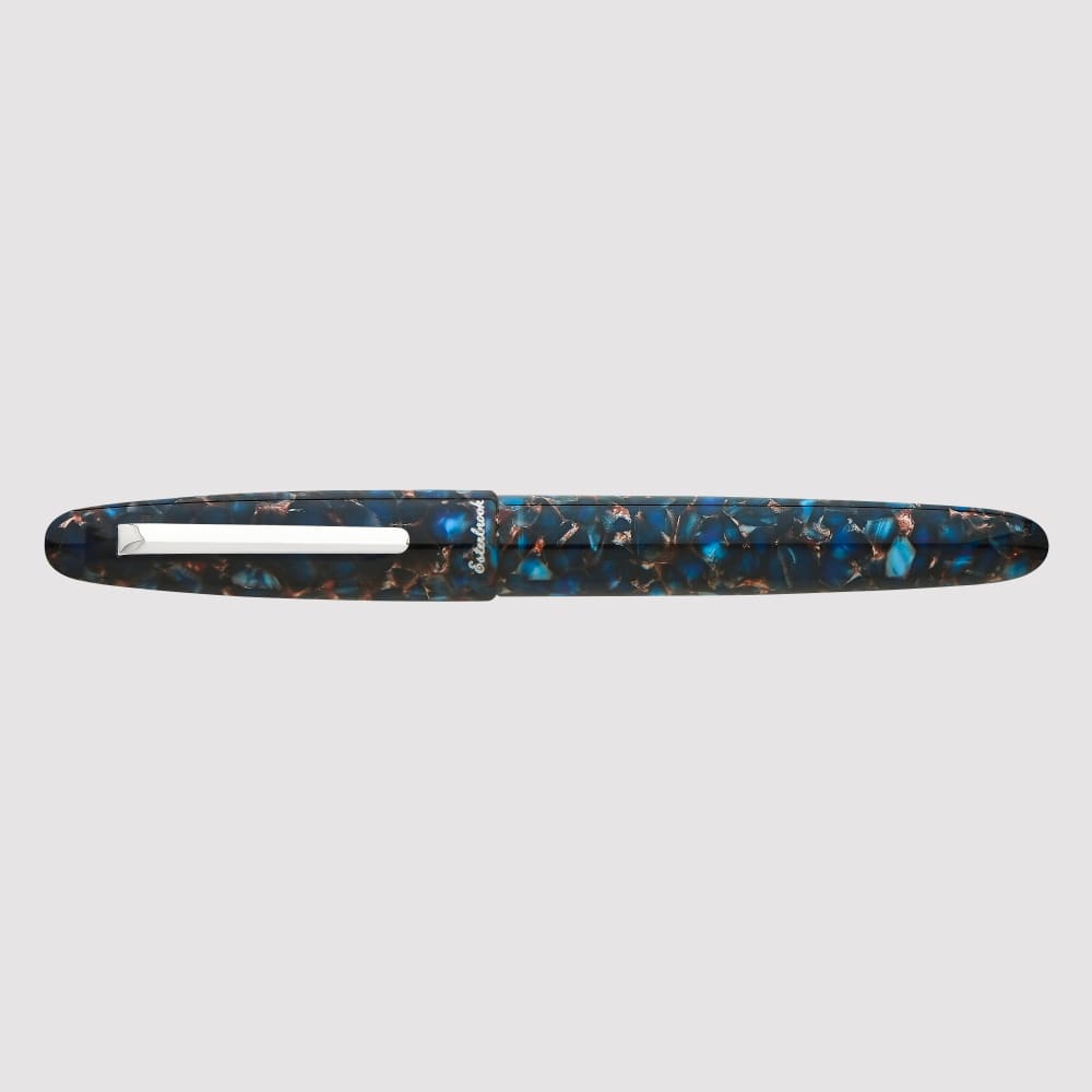 Stylo Plume Bordure Palladium - Estie Oversize Nouveau Blue Palladium Trim - STYLOS PLUMES