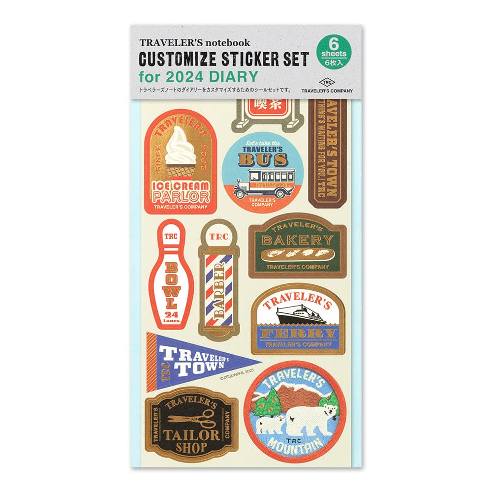 TRAVELER’S notebook Customized Sticker Set for Diary 2024 - TRAVELER’S NOTEBOOK REFILLS